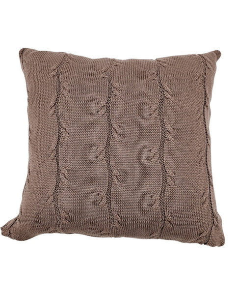 Knitted pillowcase Cotton+Cashmere 45x45 cm ROMA CHOCOLATE