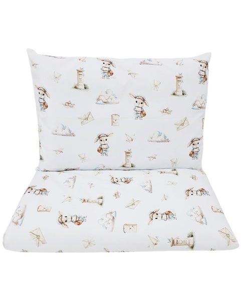 Printed cotton bedding - 2-piece 120x90 cm POSTMAN