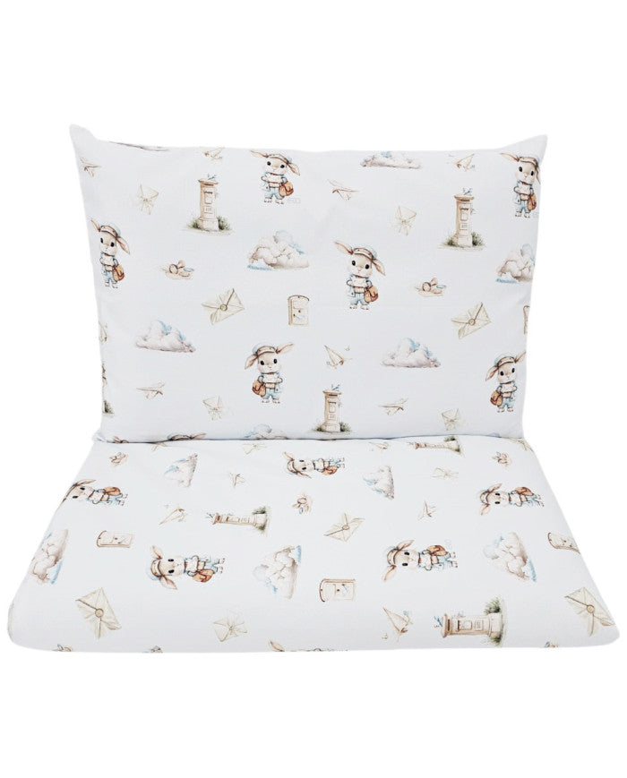 Printed cotton bedding - 2-piece 135x100 cm POSTMAN