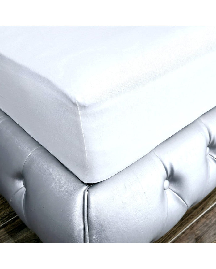 Jersey sheet with elastic 120x200x30 cm WHITE