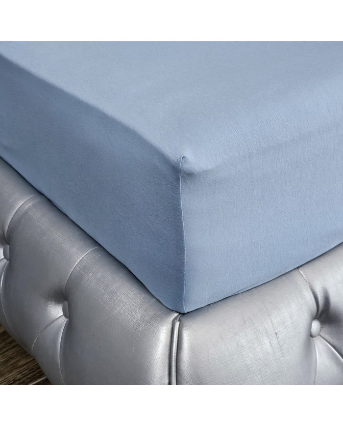 Jersey sheet with elastic 120x200x30 cm BLUE