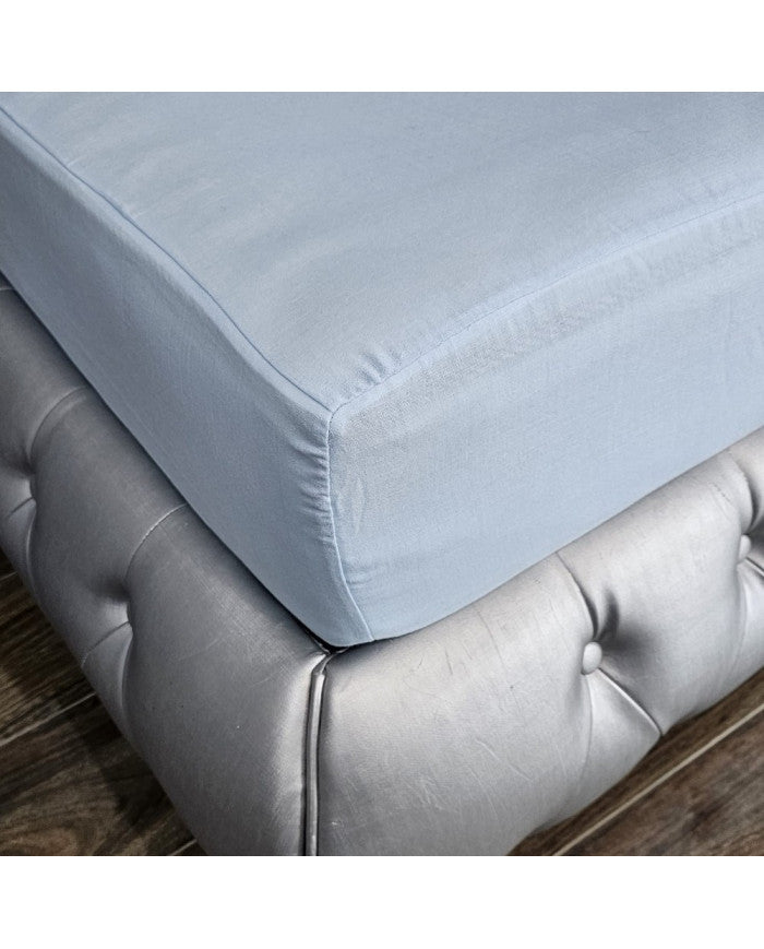 Muslin sheet with elastic 120x200x30 cm BLUE