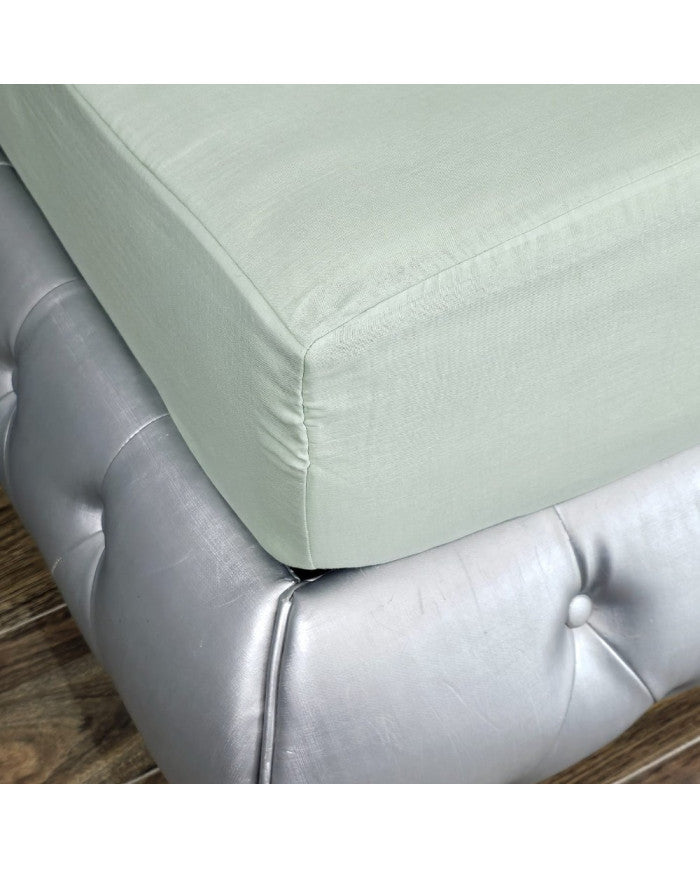 Muslin sheet with elastic band 160x200x30 cm GREEN