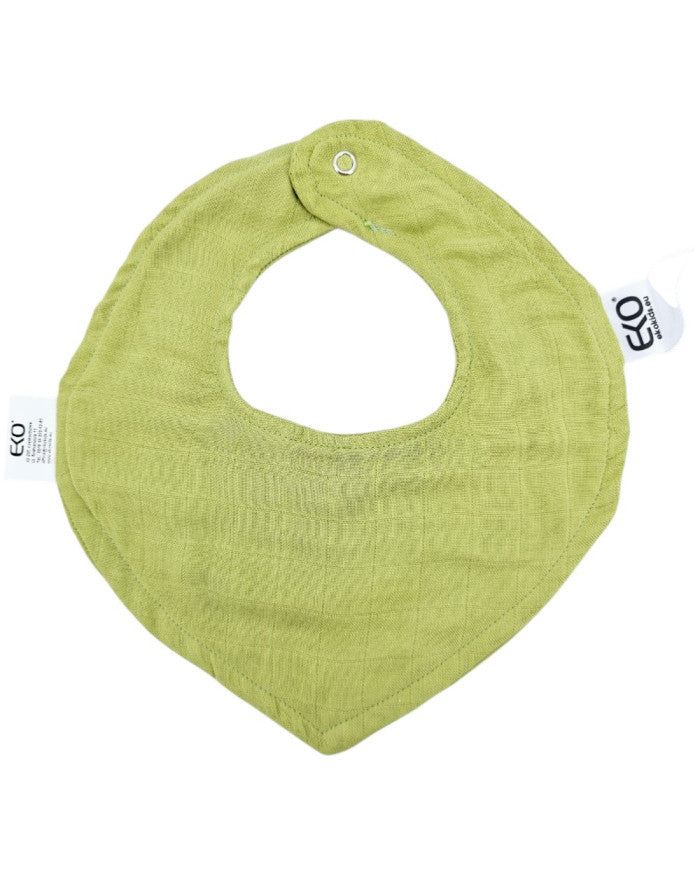 Pull-up bib Cotton+Muslin GREEN