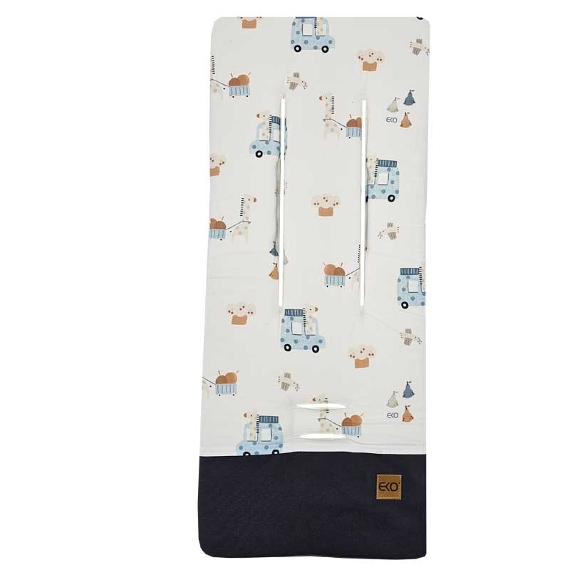 Stroller insert with foam MEMORY GIRAFFE/BLUE