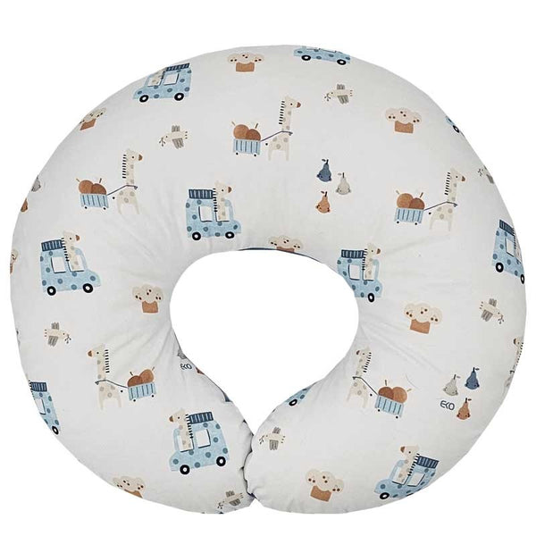 Velvet breastfeeding croissant GIRAFFE/BLUE