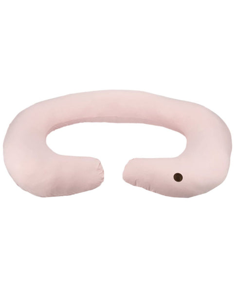 XL Jersey Nursing Pillow – J-Shape, Ergonomic Body Support PINK
